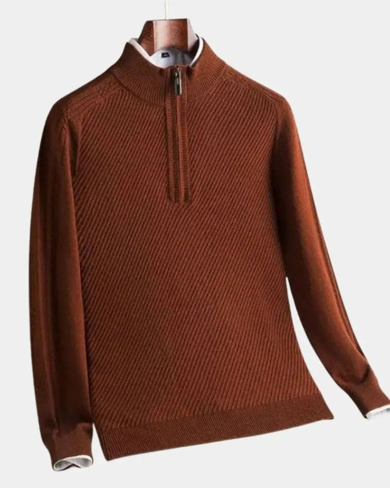 Wilfred | Taupe Half-Zip Jumper