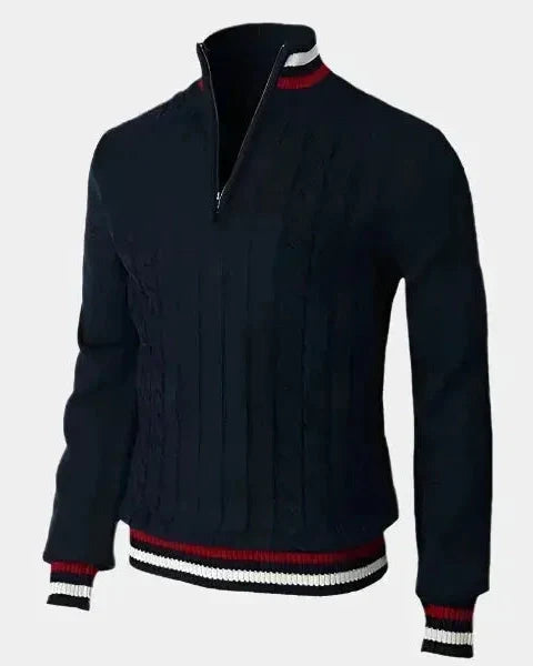 William | Half-Zip Funnel-Neck Jumper