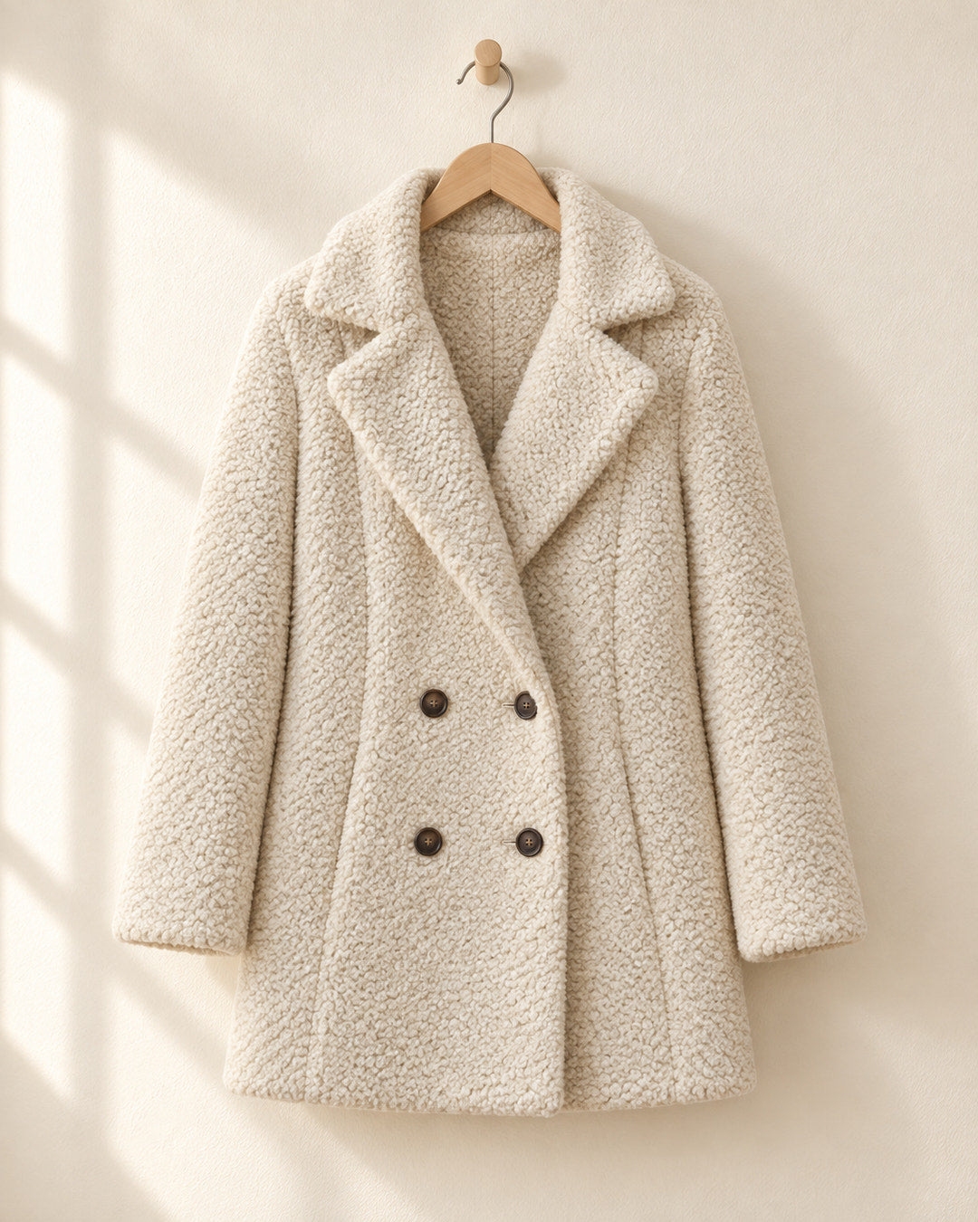 Ada | Cream Teddy Coat