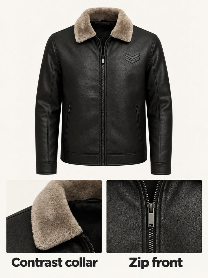 Arthur | Black Sherpa-Collar Jacket