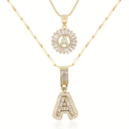 Personalized Moissanite Initial Pendant Necklace