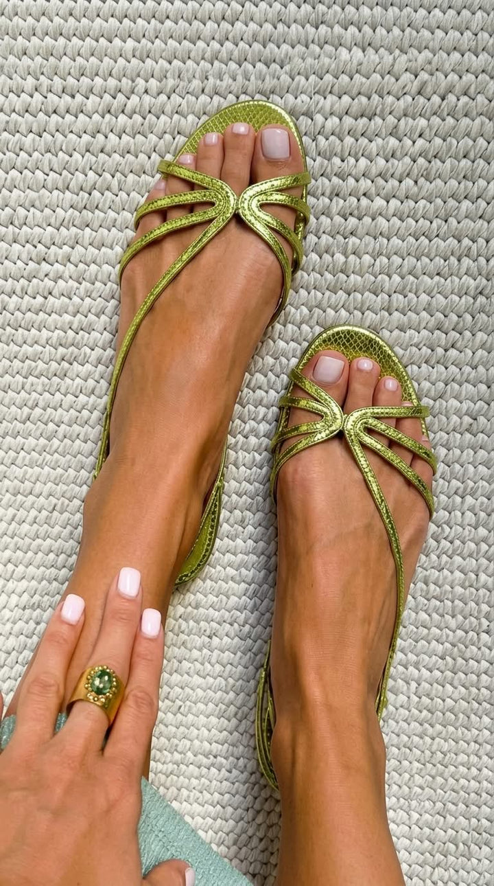 Theresa | Elegant Golden Sandals for Summer