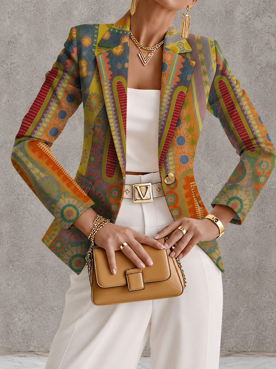 Faustine Bohemian Medallion Blazer