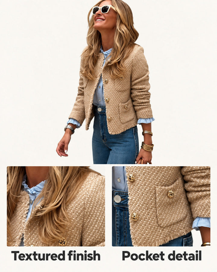 Cecily | Beige Textured Jacket