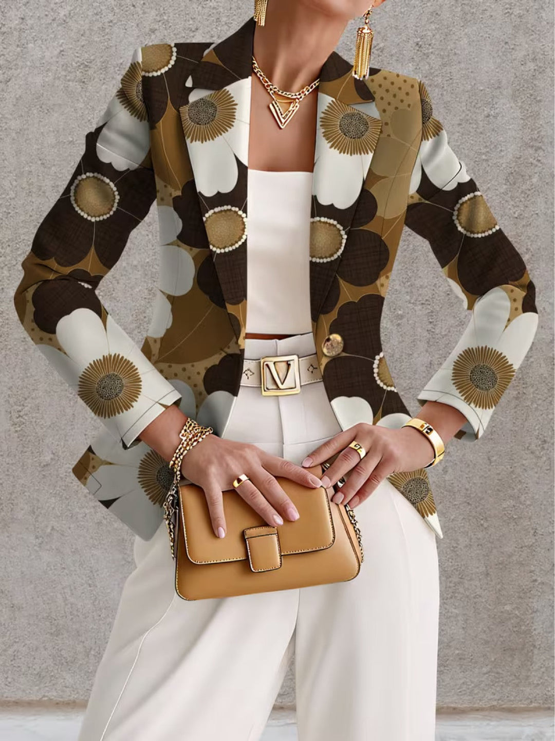 Clothilde Daisy Print Blazer