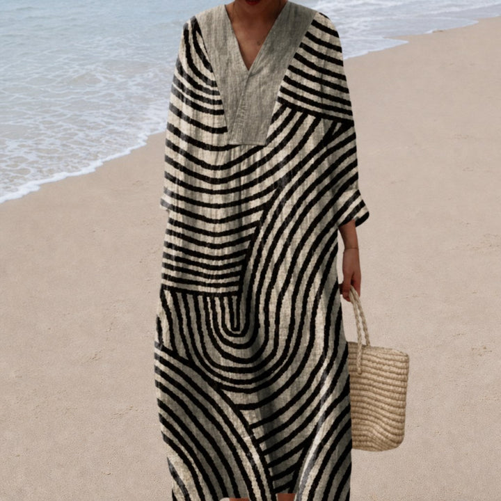 Blanche - Flattering Printed Summer Dress