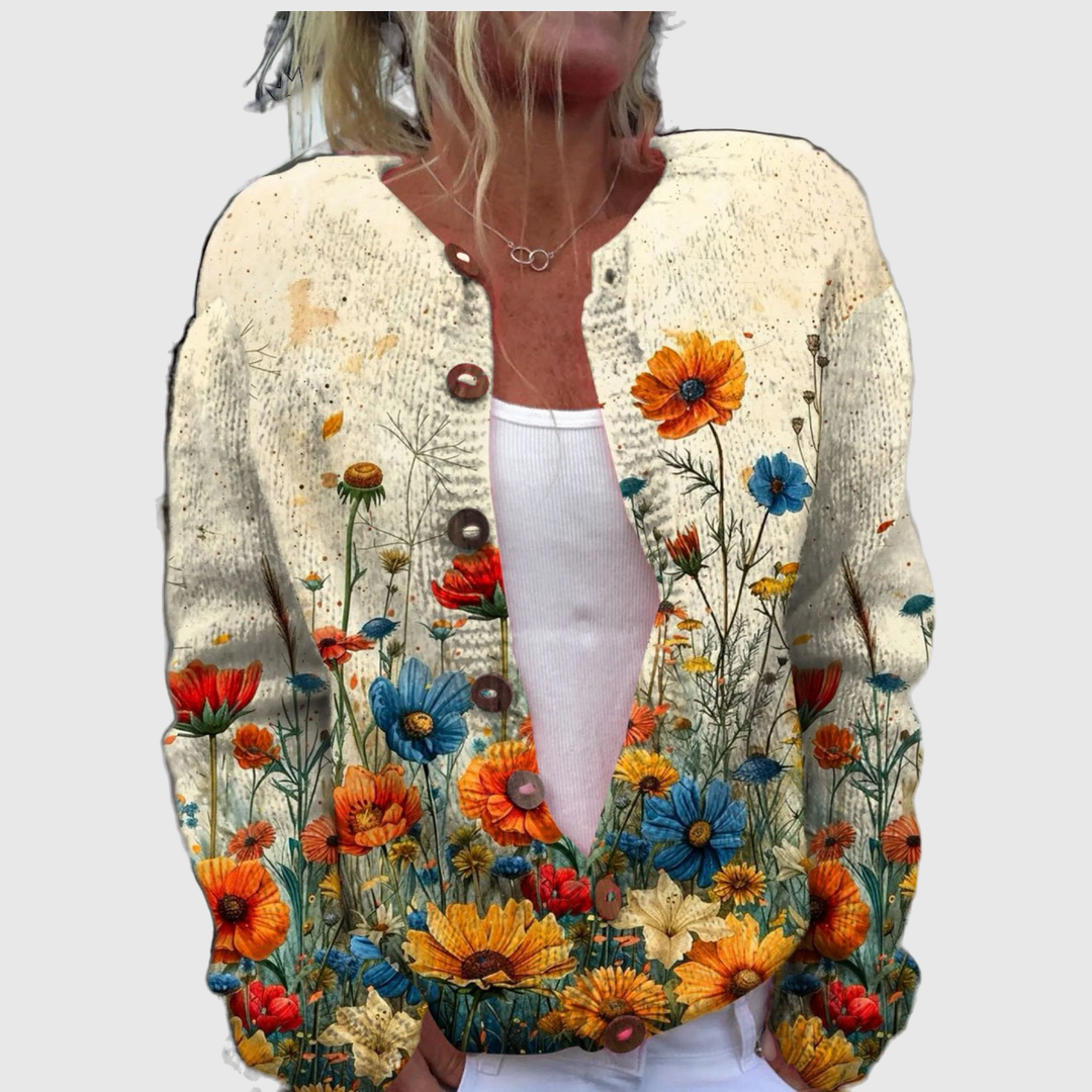 Renate | Cardigan with Meadow Flowers
