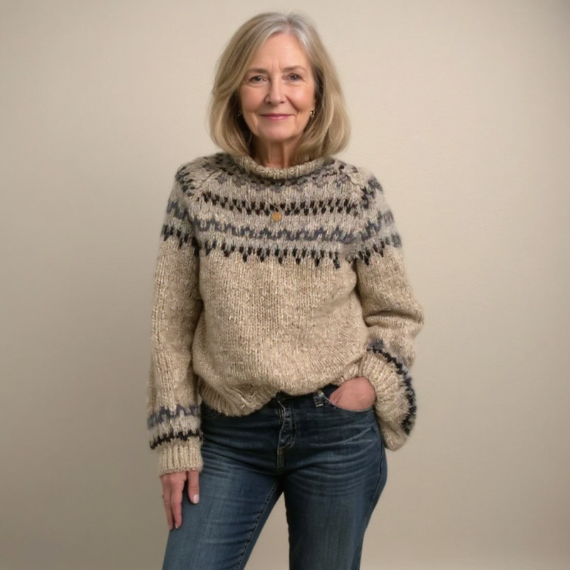 Traditional Icelandic Wool Knit Sweater