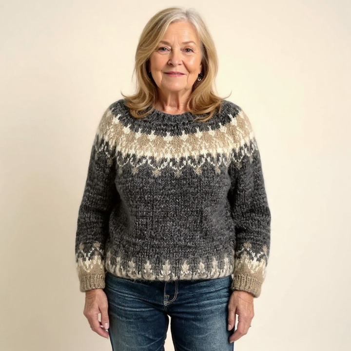 Traditional Icelandic Wool Knit Sweater