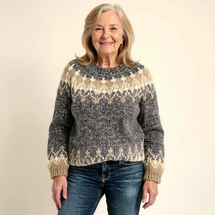 Traditional Icelandic Wool Knit Sweater