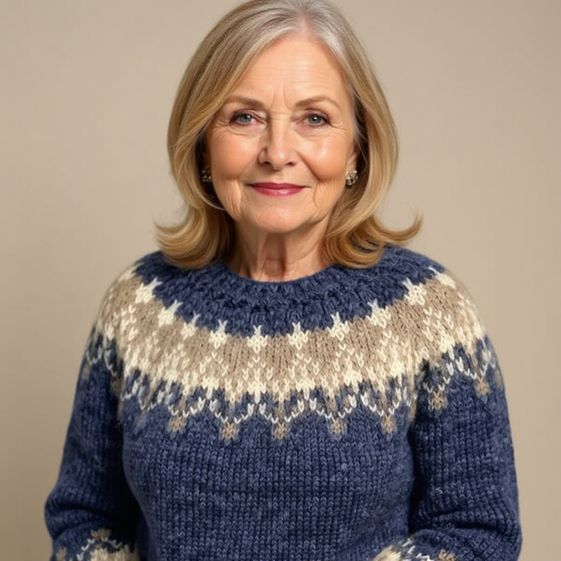 Traditional Icelandic Wool Knit Sweater