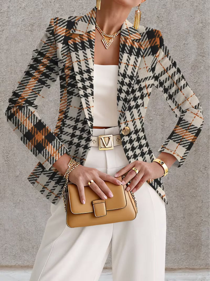 Ghislaine Houndstooth Blazer