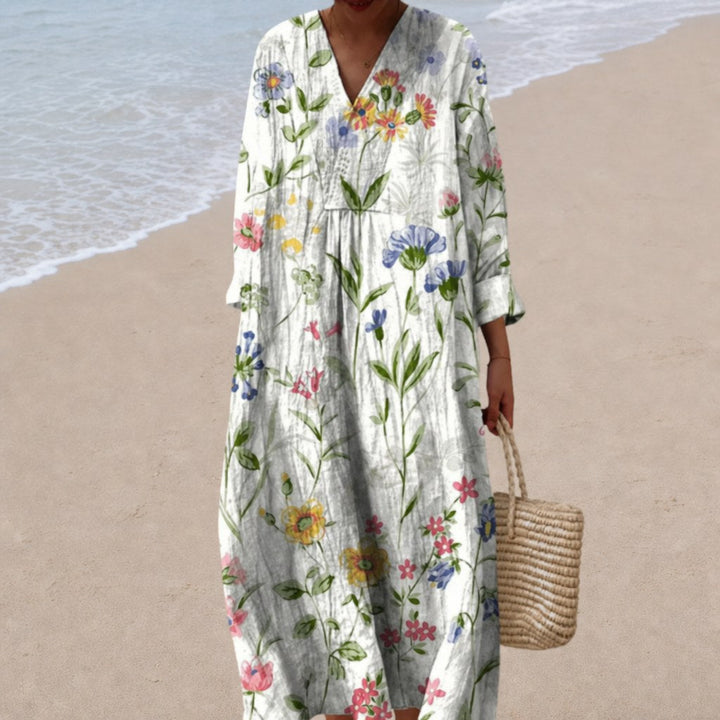 Doriane - Flattering Printed Summer Dress