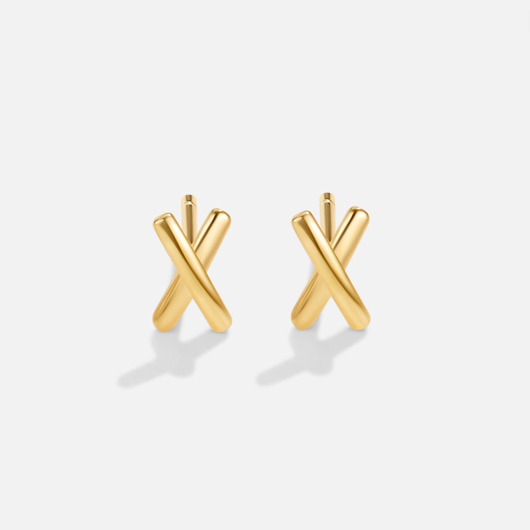 Claire – Branch-Shaped Gold Earrings