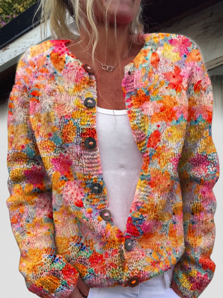 Helena | Cardigan with a Sea of Flowers