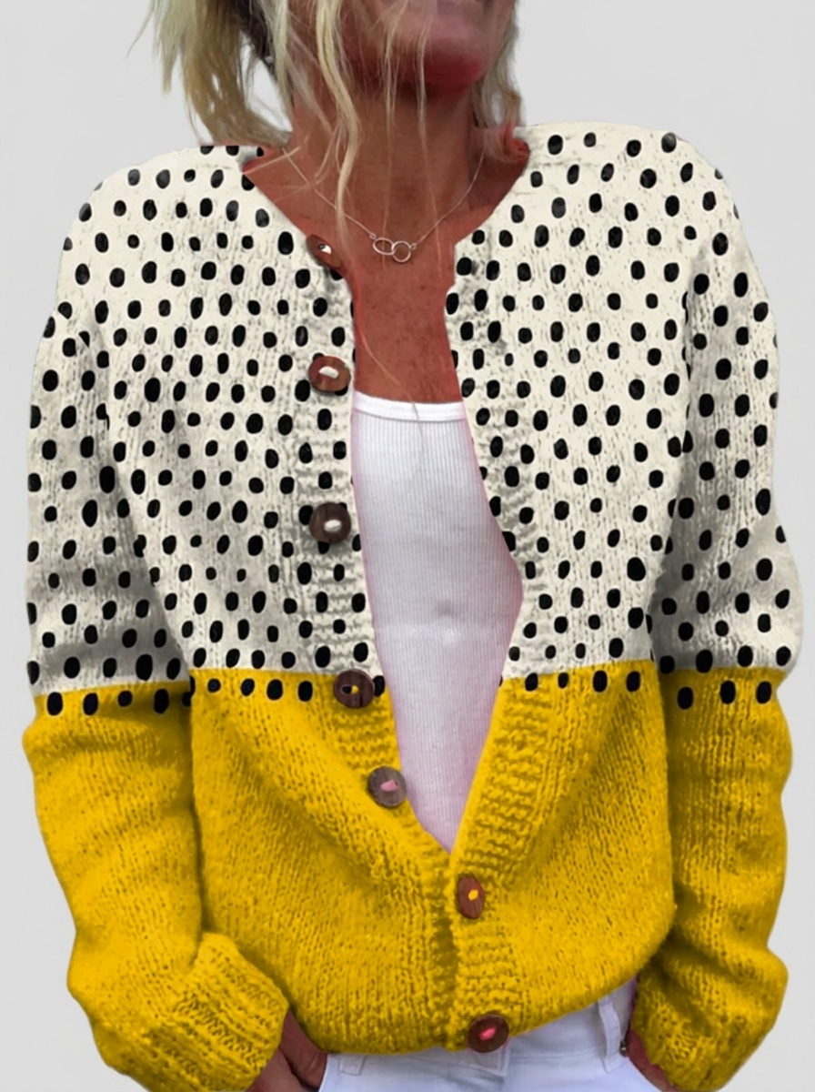 Sabine | Polka Dot Mix Cardigan