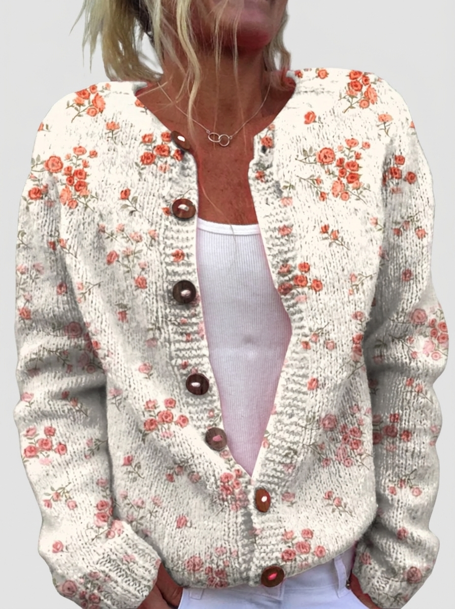 Andrea | Cardigan with Ditsy Flowers