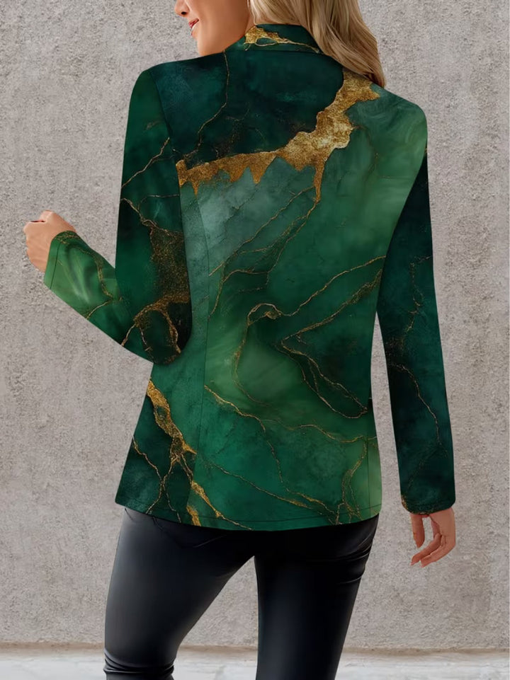 Honorine Emerald Marble Blazer