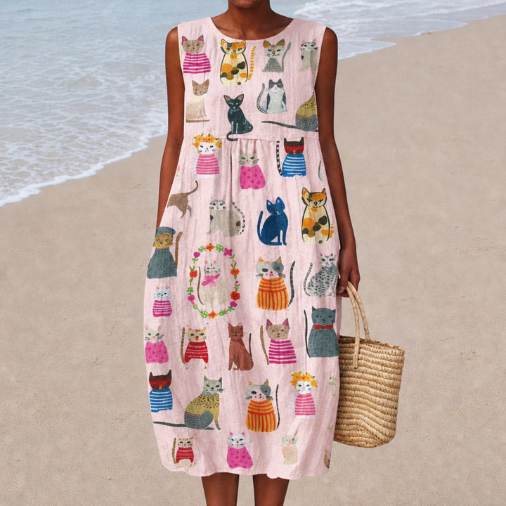 Océane - Comfortable Summer Dress Without Sleeves