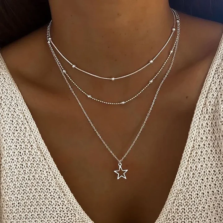Vintage Star Pendant Necklace