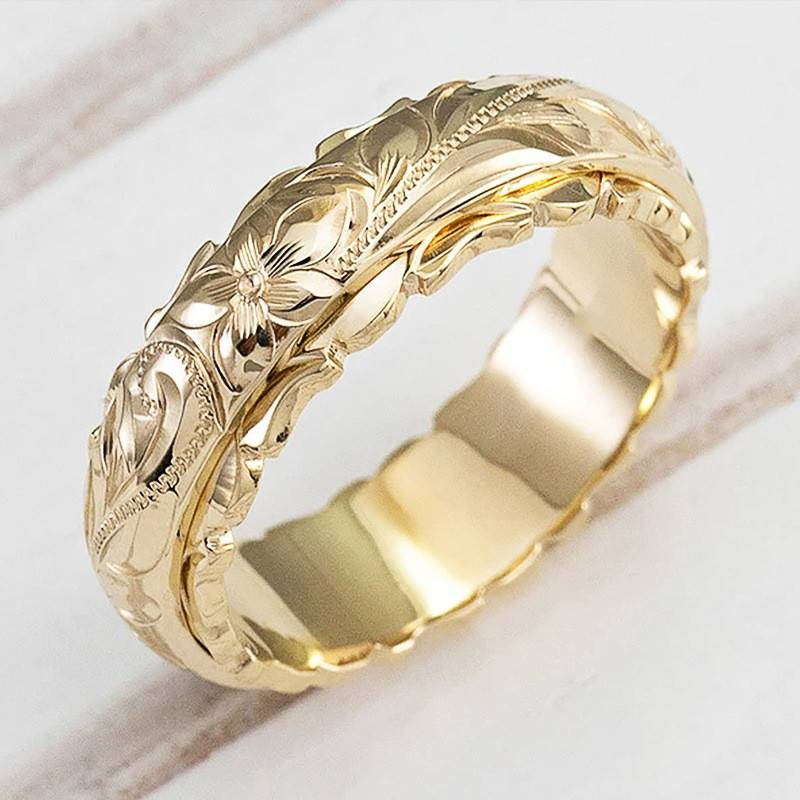 Antique Floral Gold Ring