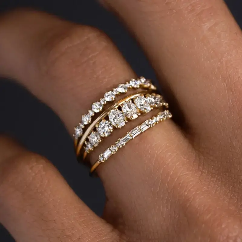 Chic Vintage Zirconia Ring Collection