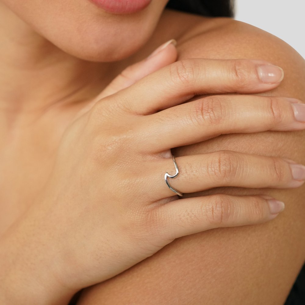 Imari Silver Waves Ring