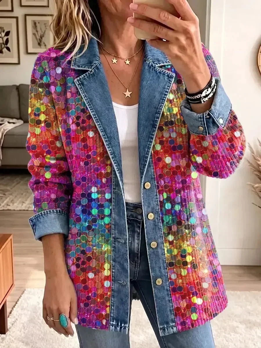 Undine Statement Jacket in Sequin Look