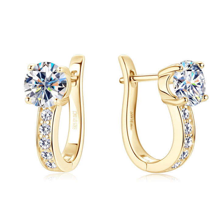 Moissanite Hoop Earrings