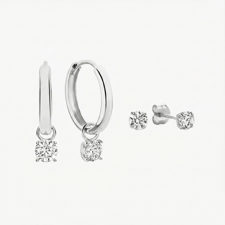 Moonlit Tear Drop Earring Set