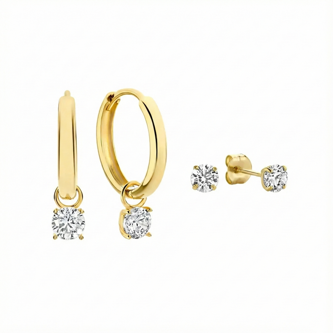 Moonlit Tear Drop Earring Set