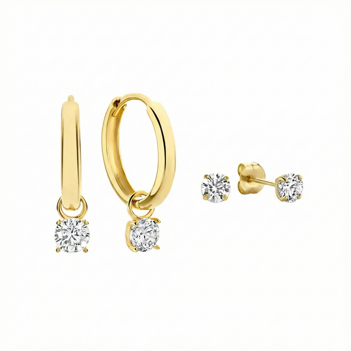 Moonlit Tear Drop Earring Set