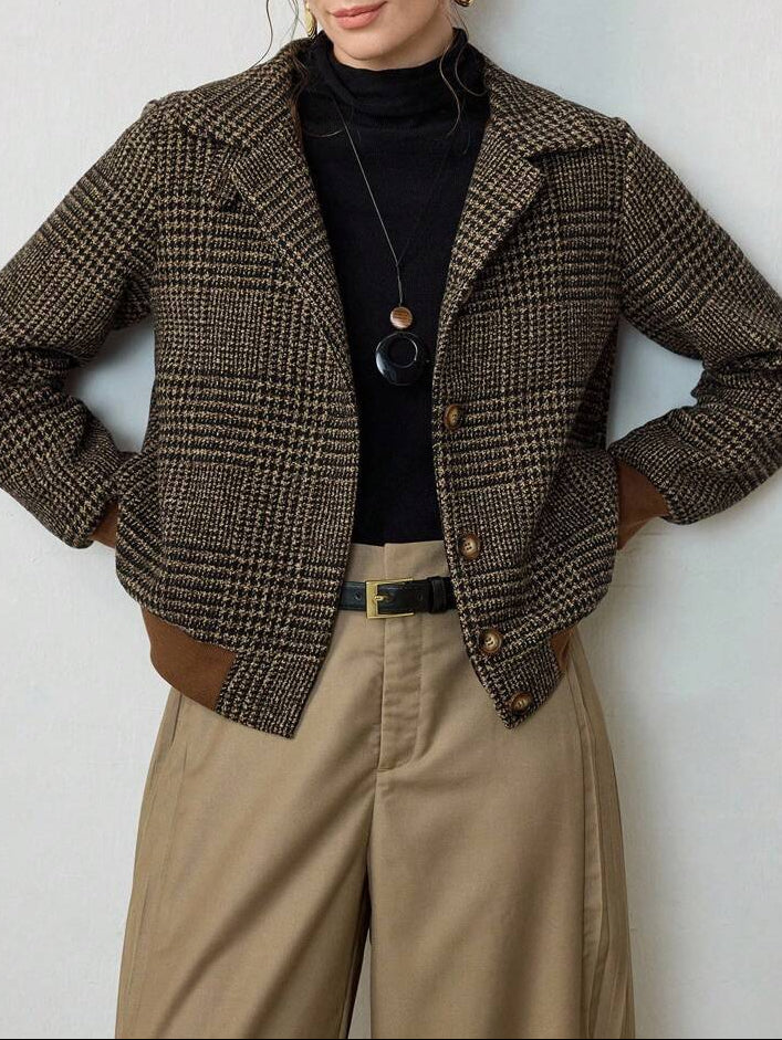 Eline Woven Double-Breasted Coat