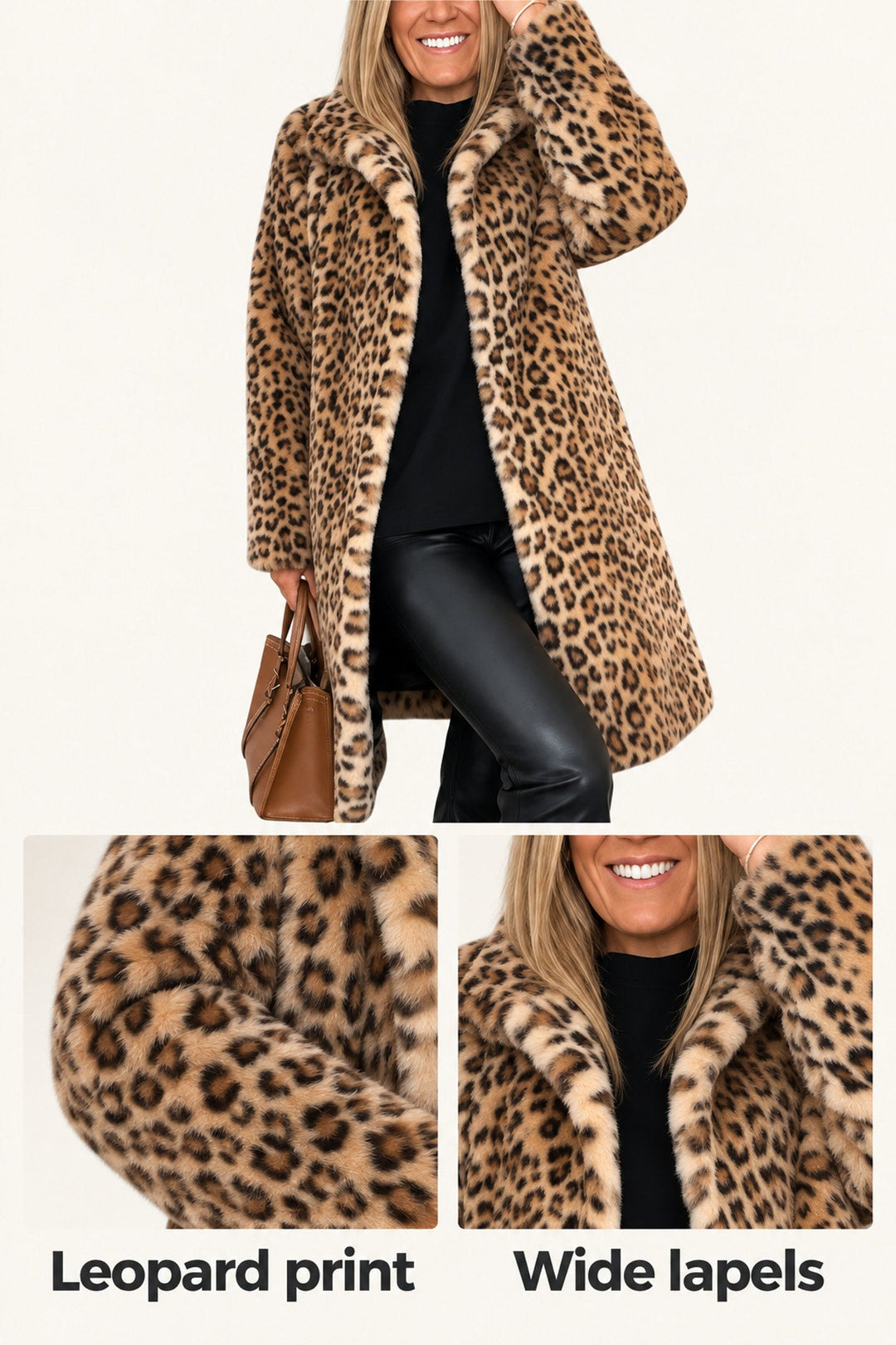 Josephine | Leopard Print Long Coat