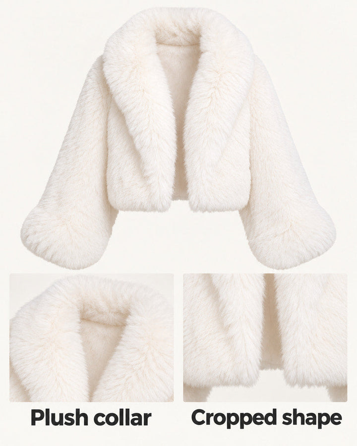 Kara | White Faux-Fur Jacket
