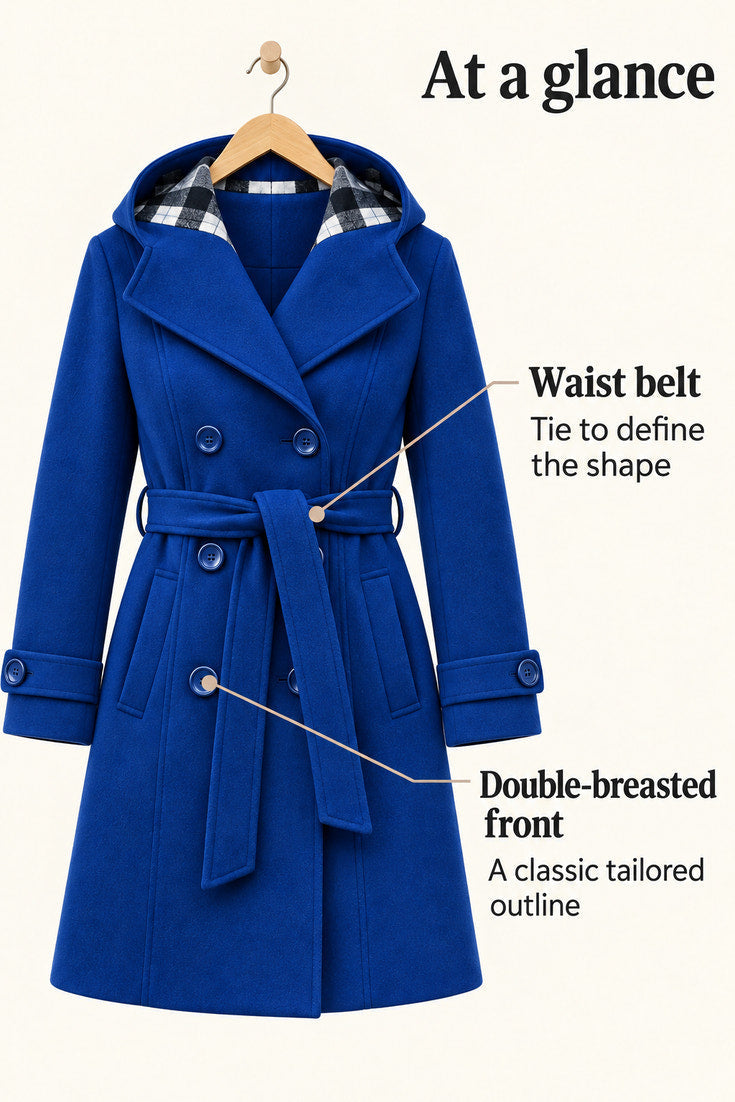 Leona | Double-Breasted Long Coat