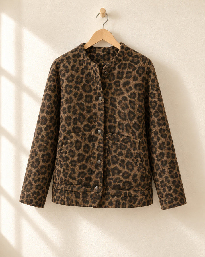 Leona | Leopard Print Bomber Jacket