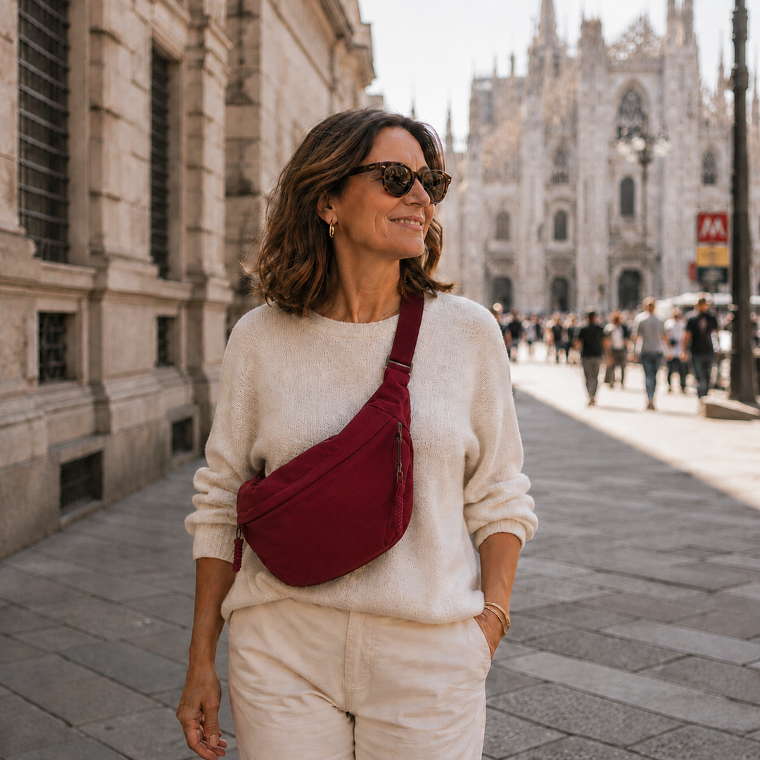Marlene Shoulder Bag in Bordeaux Red - image 4