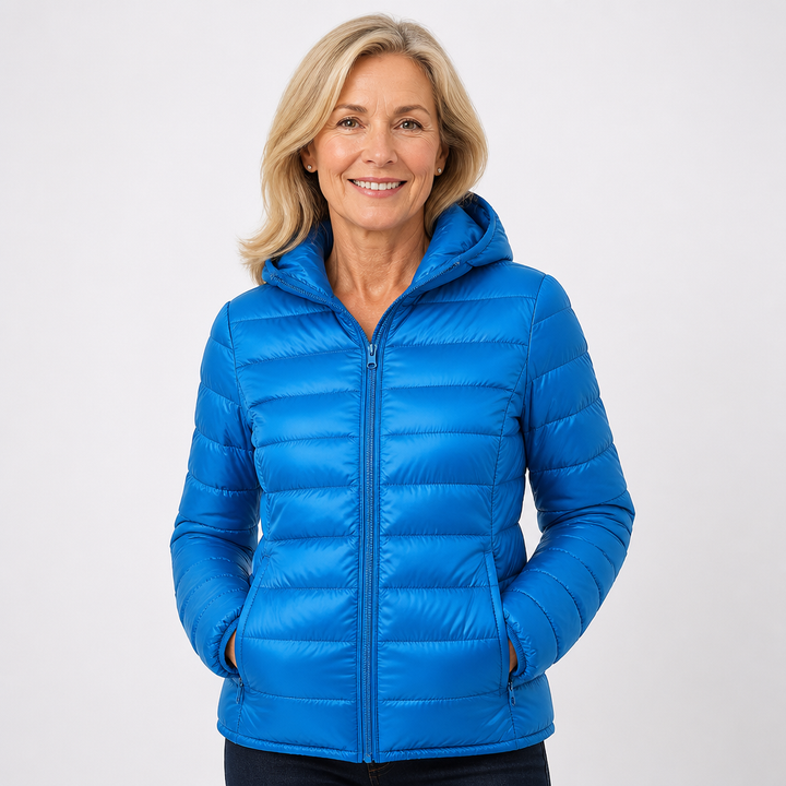 Tess Mid-Season Jacket, Sky Blue