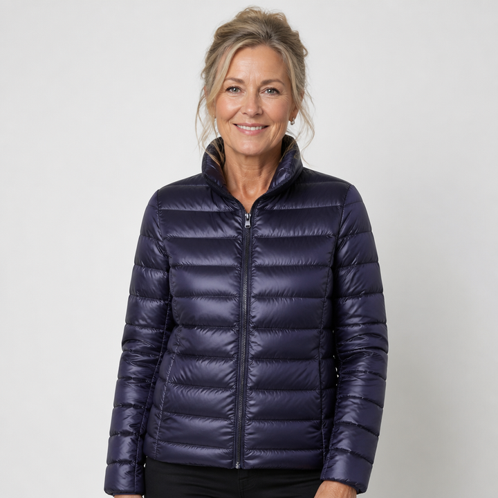 Eline Mid-Season Jacket, Navy Blue