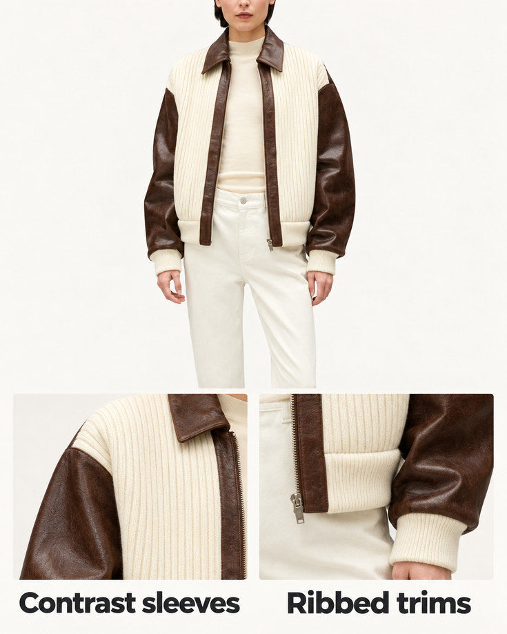 Marlene | Colour-Block Varsity Jacket
