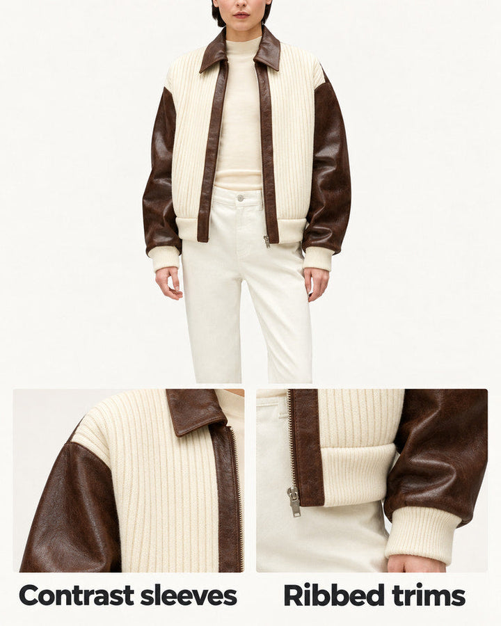 Marlene | Colour-Block Varsity Jacket