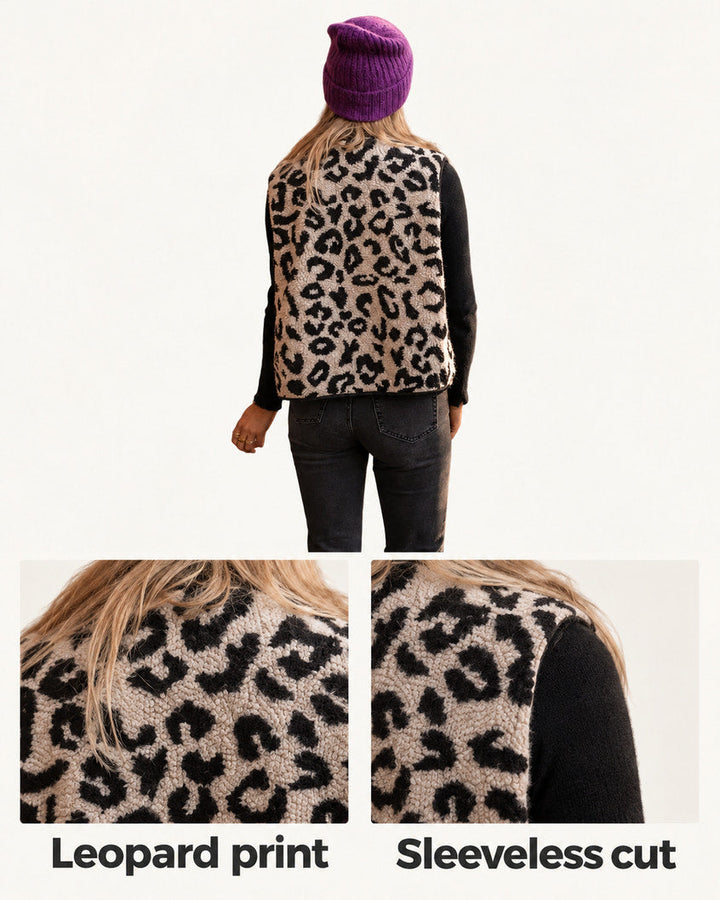 Maya | Leopard Print Knitted Tank Top