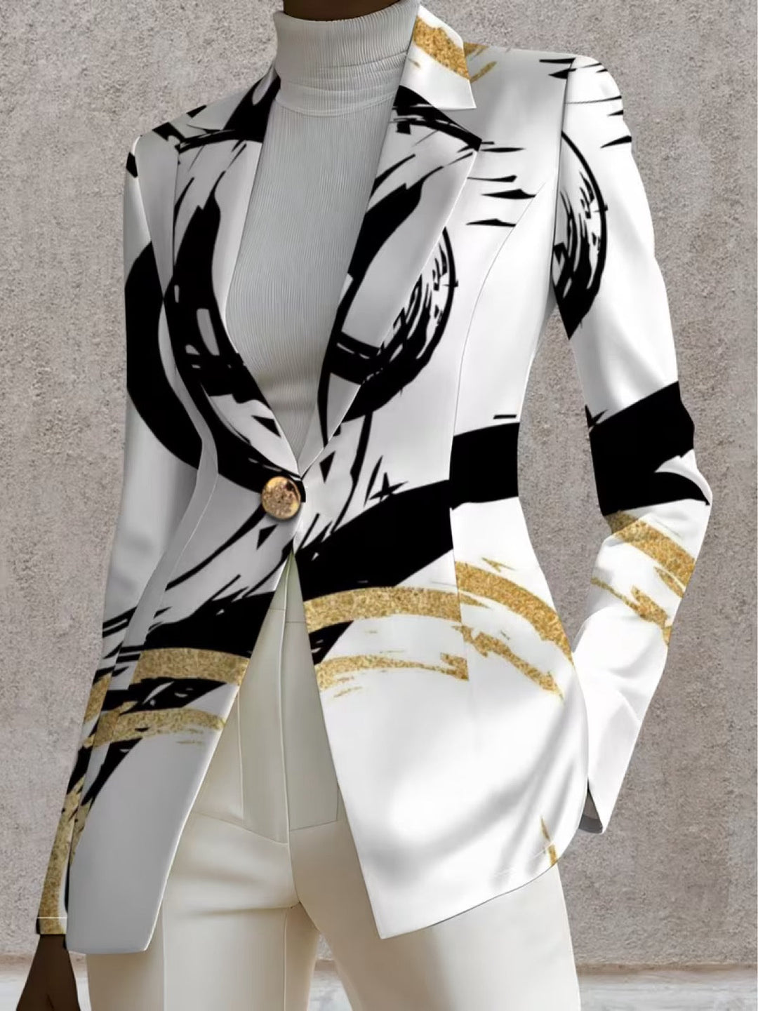 Noemine Abstract Stripe Blazer