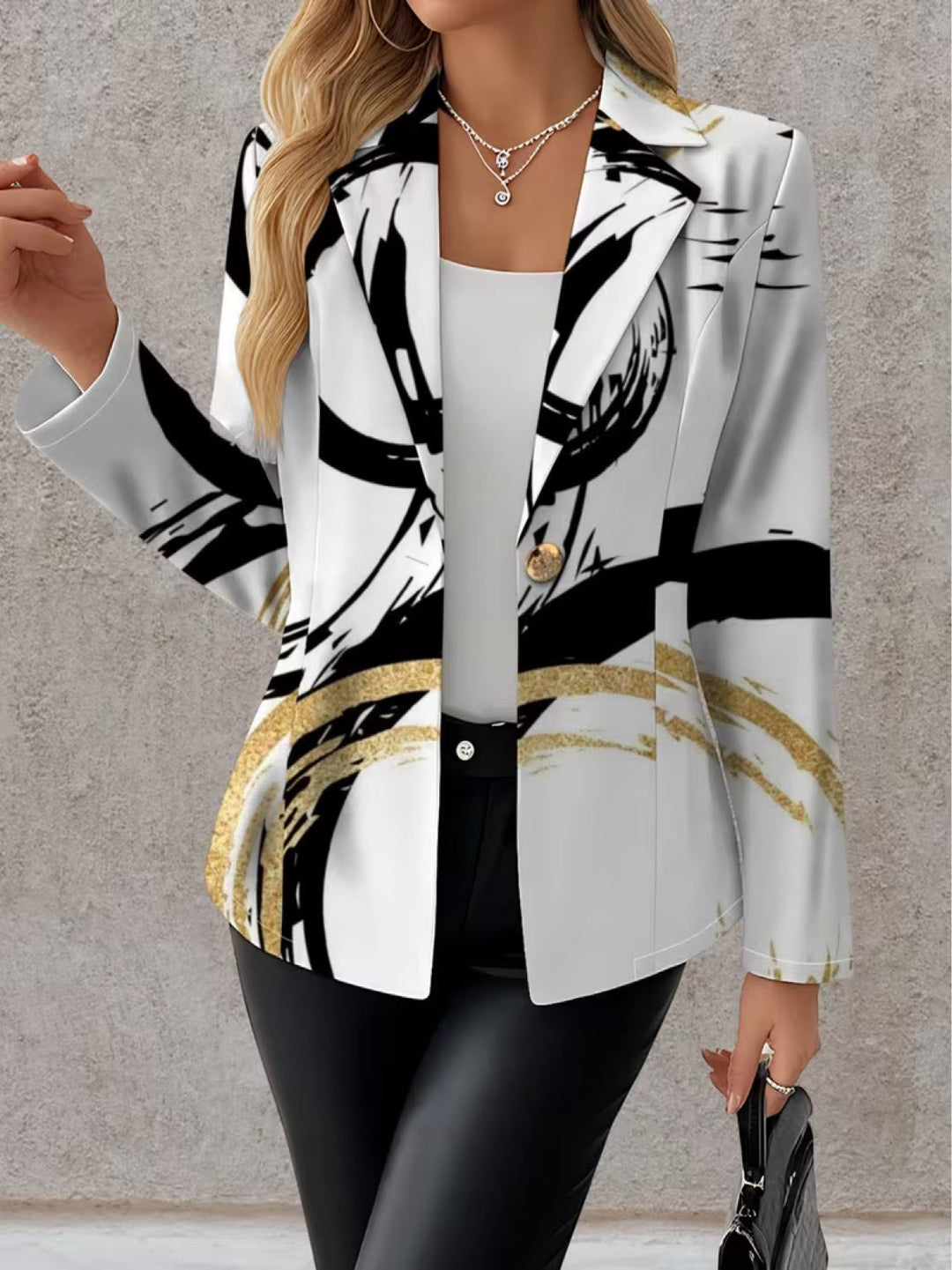 Noemine Abstract Stripe Blazer