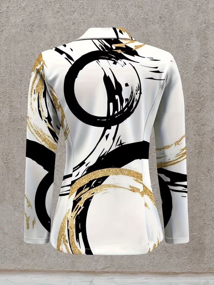 Noemine Abstract Stripe Blazer