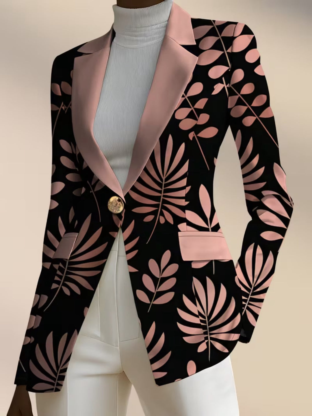 Odaya Pink Leaf Blazer