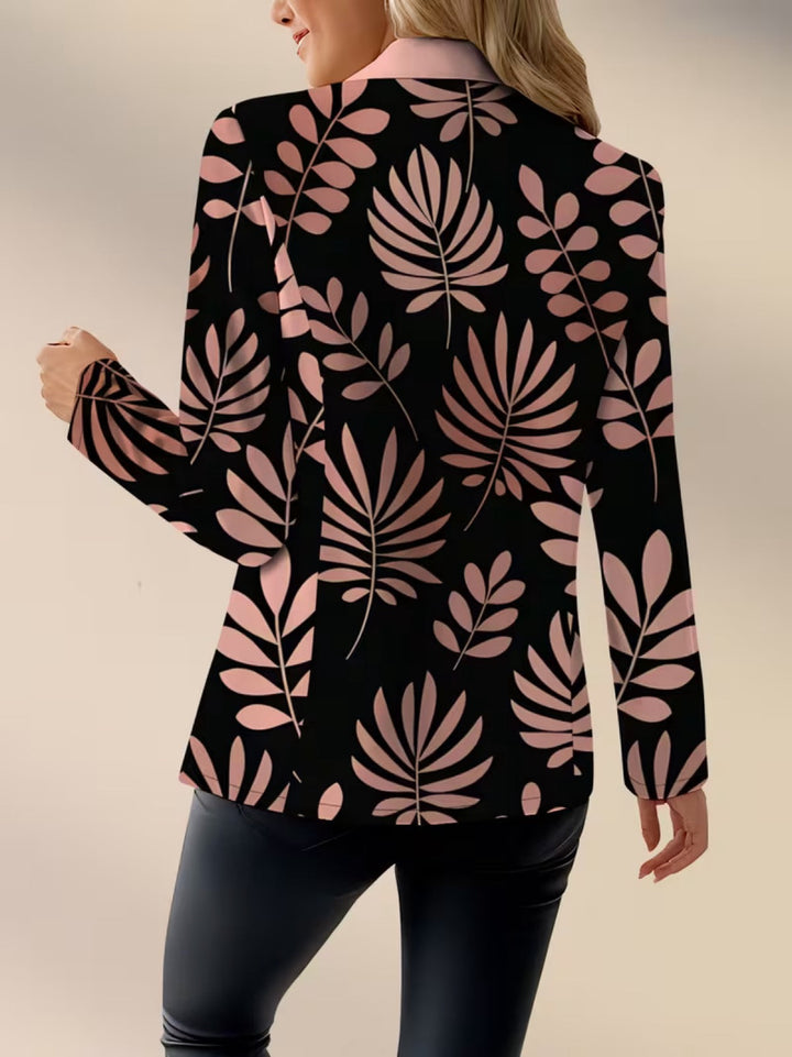 Odaya Pink Leaf Blazer