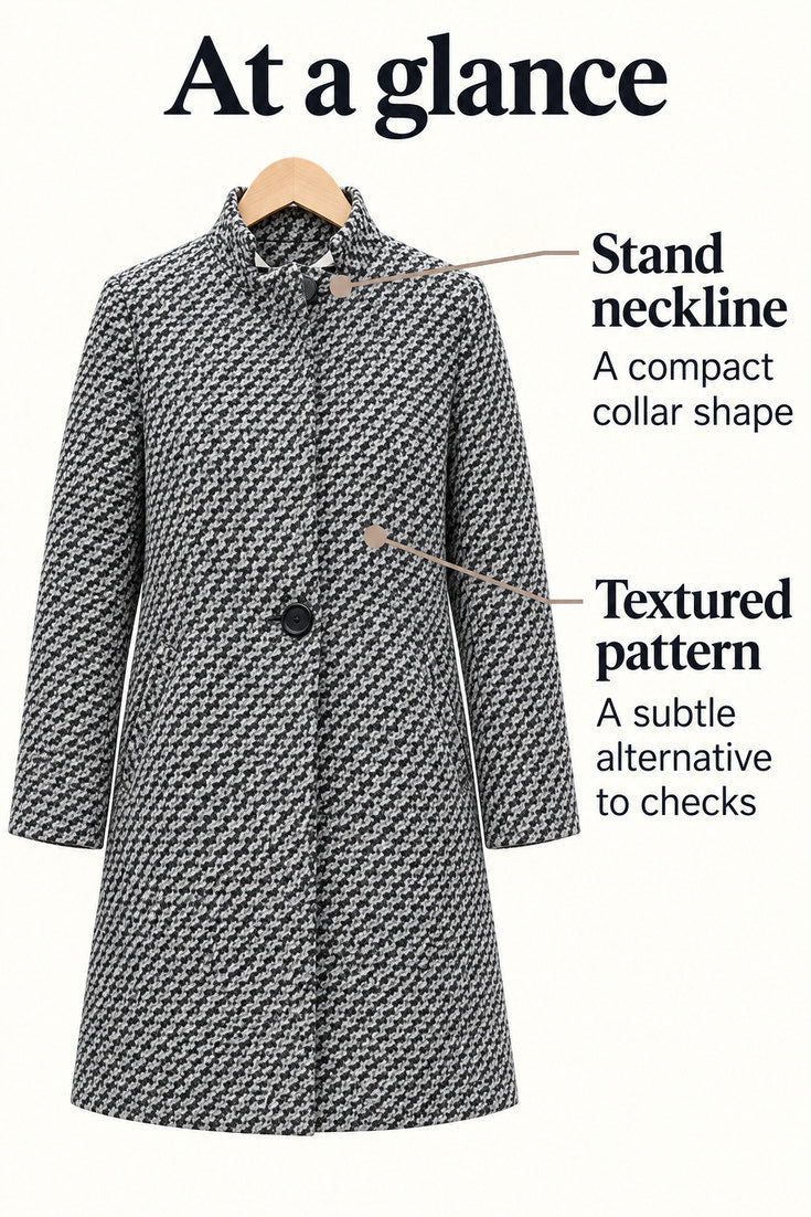 Olive | Grey Textured Long Coat