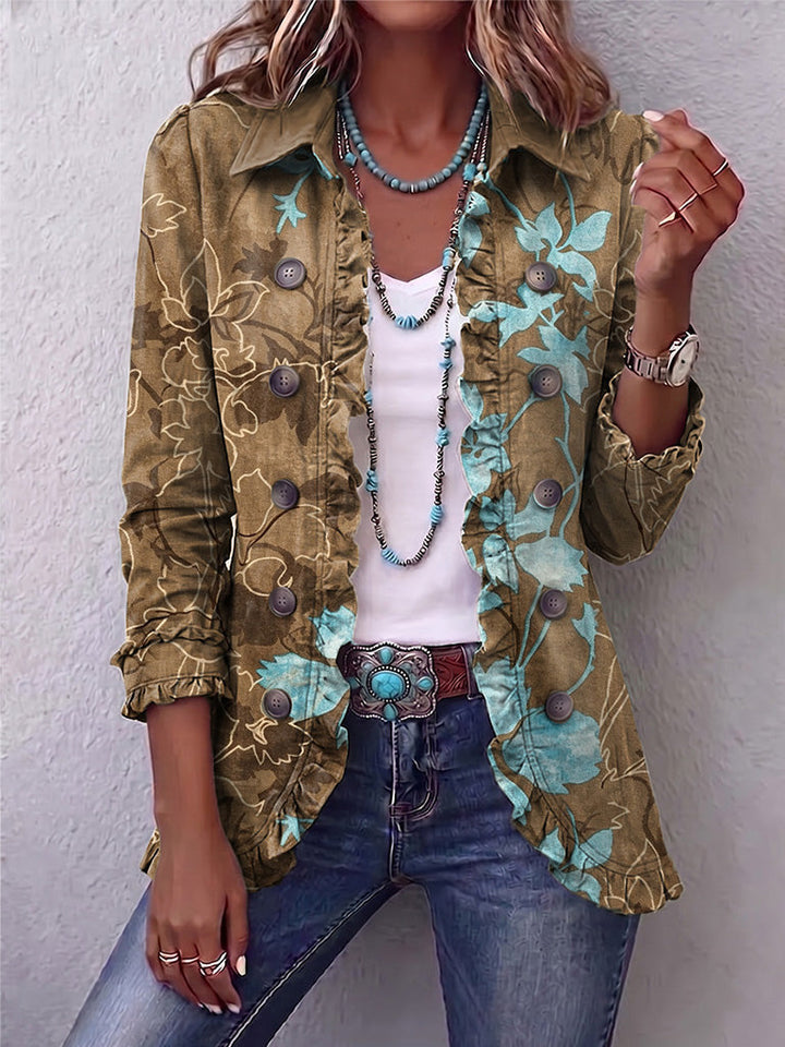 Annette | Bohemian Vintage Floral Gradient Jacket